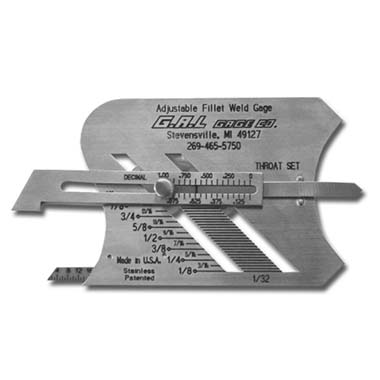 Adjustable Fillet Weld Gauge